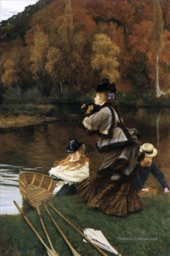 L’automne sur la Tamise James Jacques Joseph Tissot Peinture à l'huile